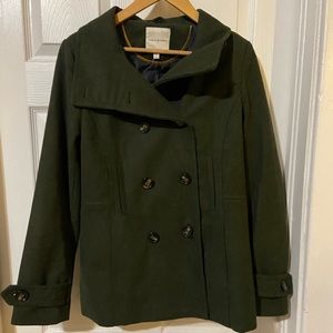 Thread & Supply Forrest green pea coat